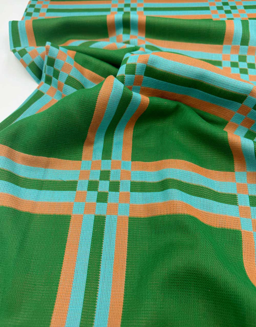 Tennis Encounter Triple Gauze Cotton Fabric, Narrative by Anna Maria