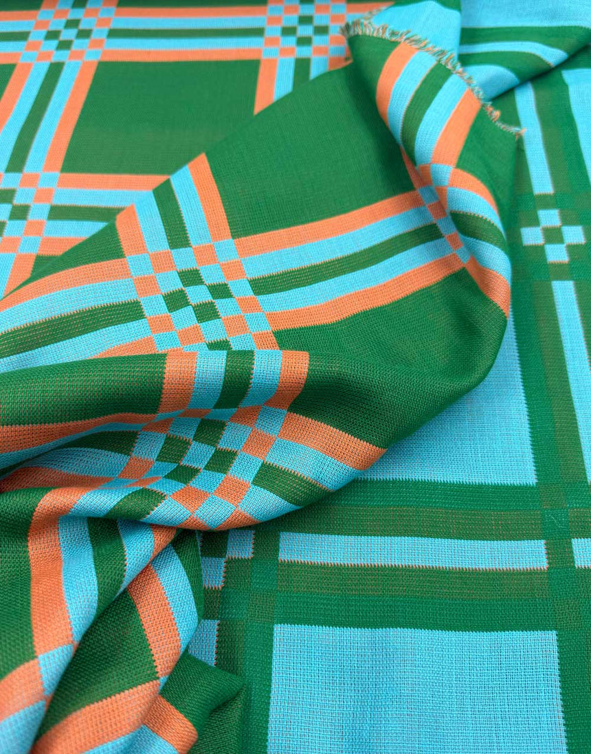 Tennis Encounter Triple Gauze Cotton Fabric, Narrative by Anna Maria