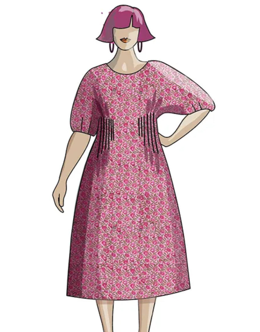 Arya Pleat Dress Paper Sewing Pattern, Sew Different