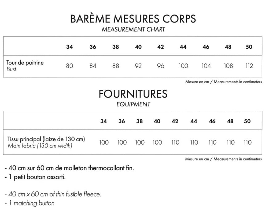 Le Top Epaulette Sewing Pattern, Atelier Brunette