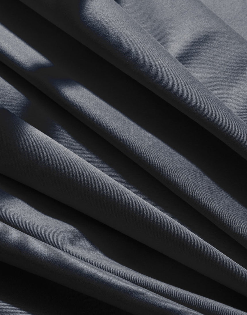 Deep Charcoal Light Cotton Gabardine Twill Fabric, Atelier Brunette