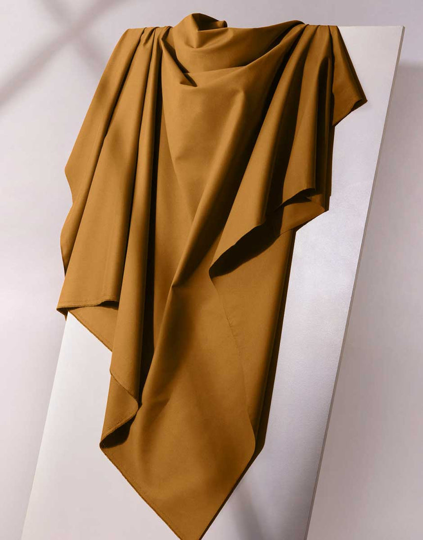 Ochre Light Cotton Gabardine Twill Fabric, Atelier Brunette