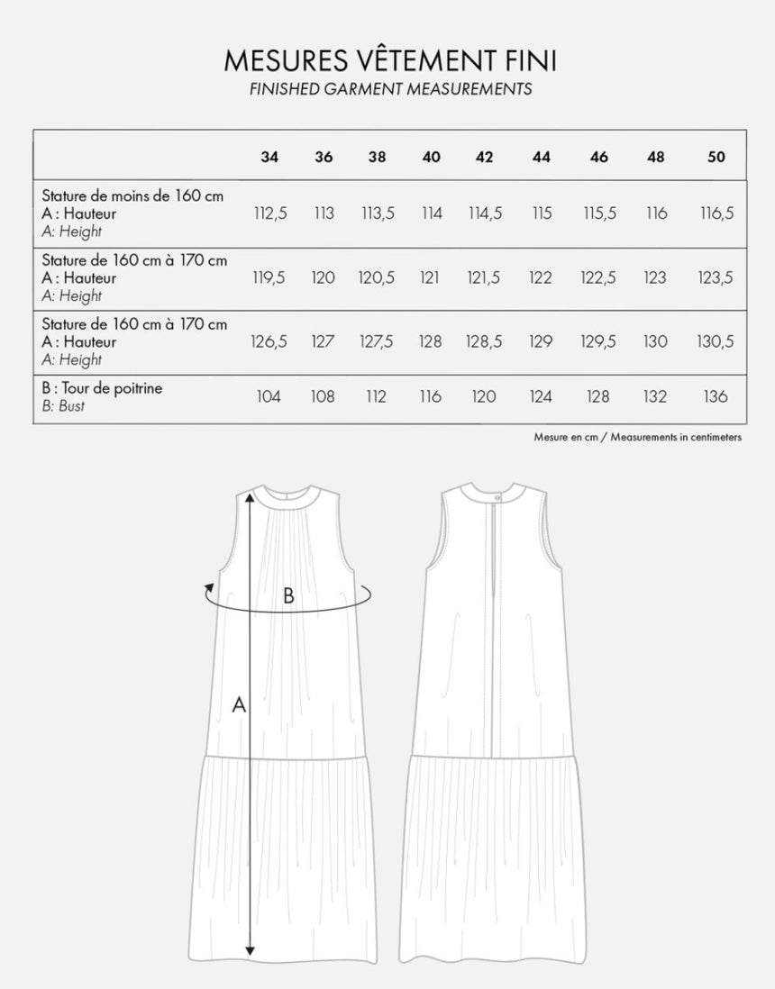 La Robe Flare Dress Sewing Pattern, Atelier Brunette
