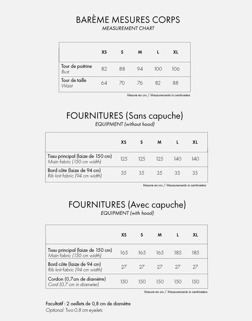 Le Hoodie Sewing Pattern, Atelier Brunette