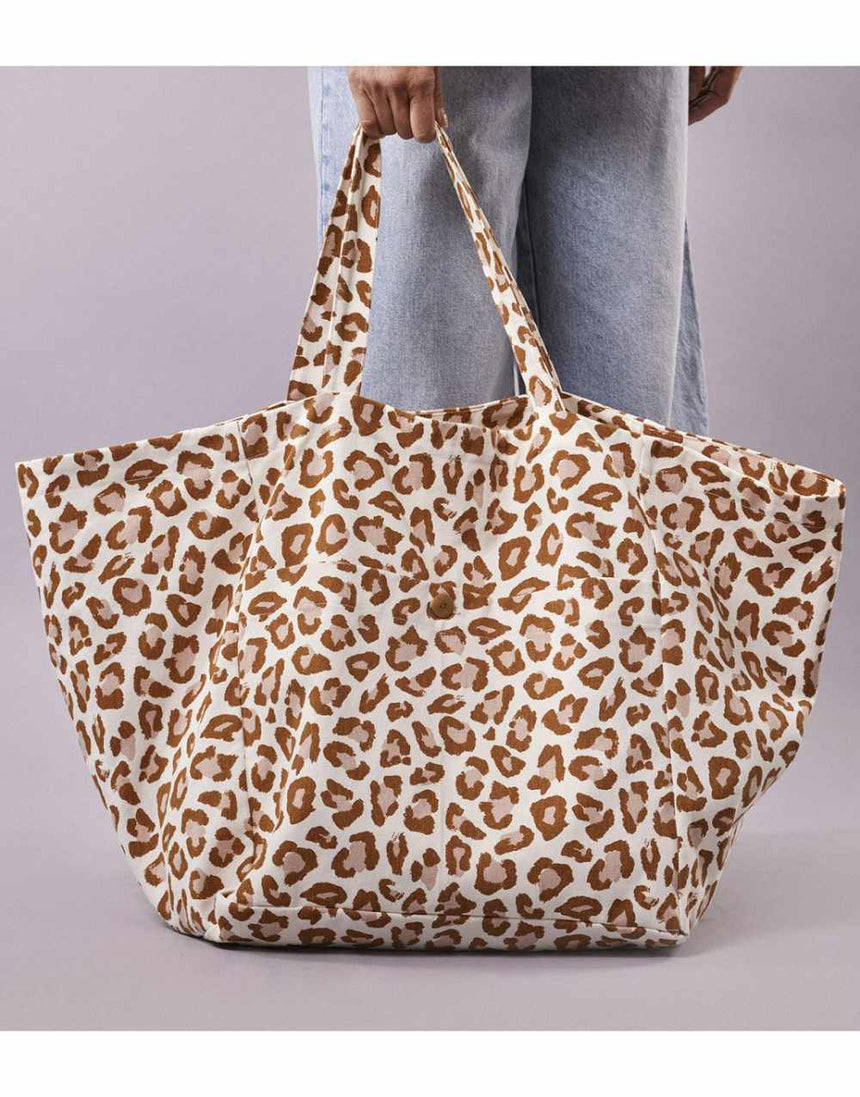 Sac de Plage – XXL Beach Bag Sewing Kit in Leony Leopard