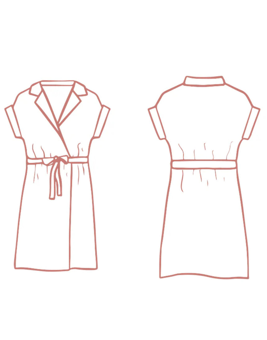 Florence Wrap Dress Sewing Pattern, Atelier Jupe