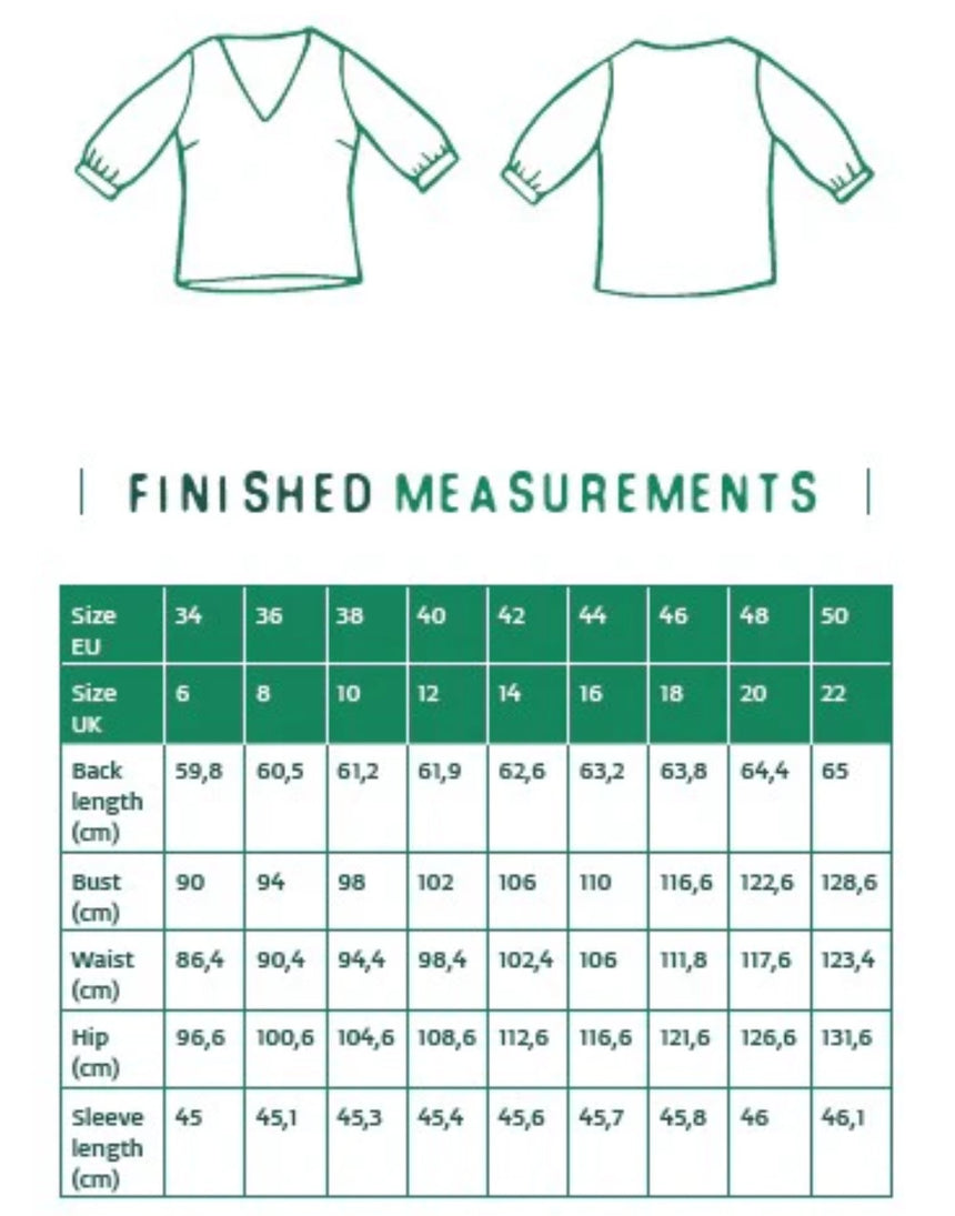 Zoey Blouse Sewing Pattern, Atelier Jupe