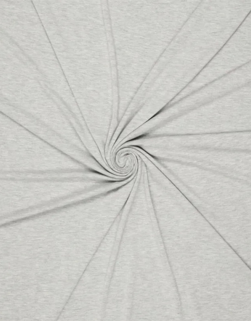 Soft Marl Grey Pure Bamboo Jersey Fabric