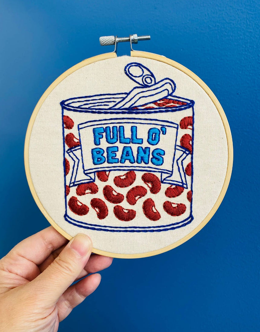 Full 'O Beans Embroidery Kit, Hook Line & Tinker