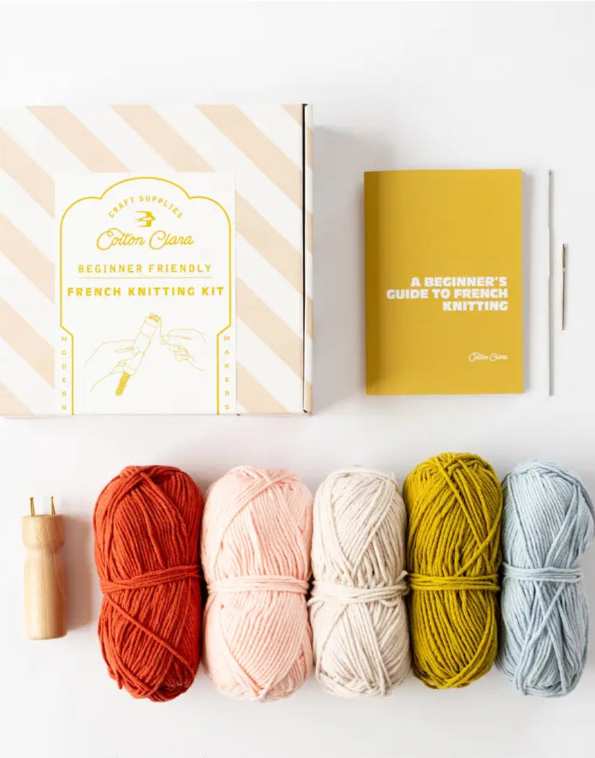 Beginners French Knitting Kit, Cotton Clara