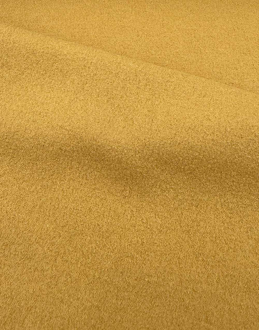 Ochre 100% Boiled Wool Fabric