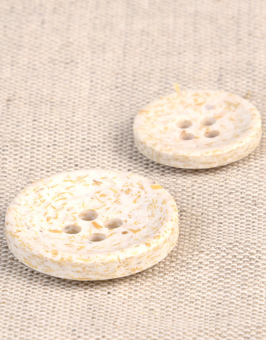 Natural Rice Husk Buttons, 20mm