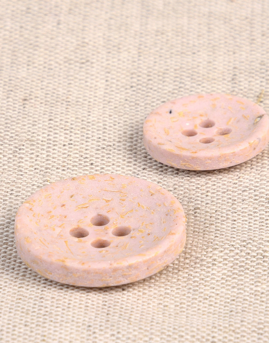 Natural Rice Husk Buttons, 15mm