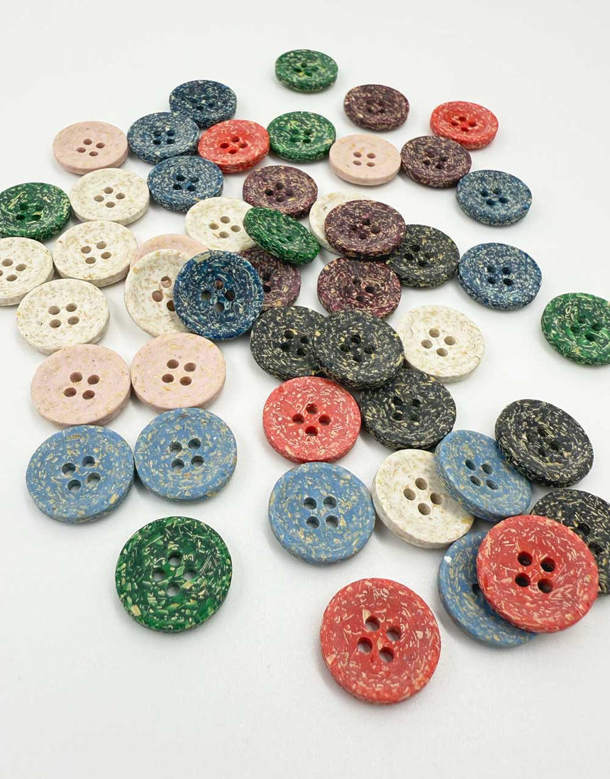 Natural Rice Husk Buttons, 15mm