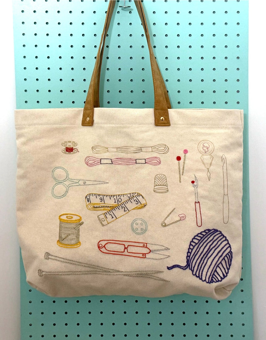 Stitch Your Craft Tools Tote Bag, Chasing Threads