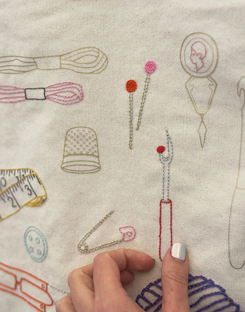 Stitch Your Craft Tools Tote Bag, Chasing Threads