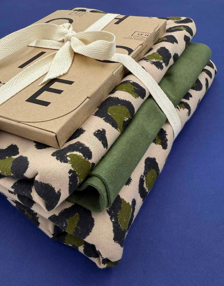 Leony Leopard Print Sweatshirt or Hoodie Dressmaking Kit, Atelier Brunette