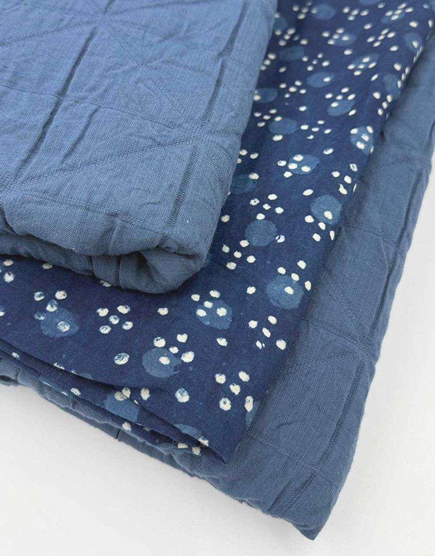 Clothkits® Reversible Boxy Jacket Kit - Quilted Cotton Jacquard & Bagru Block Print