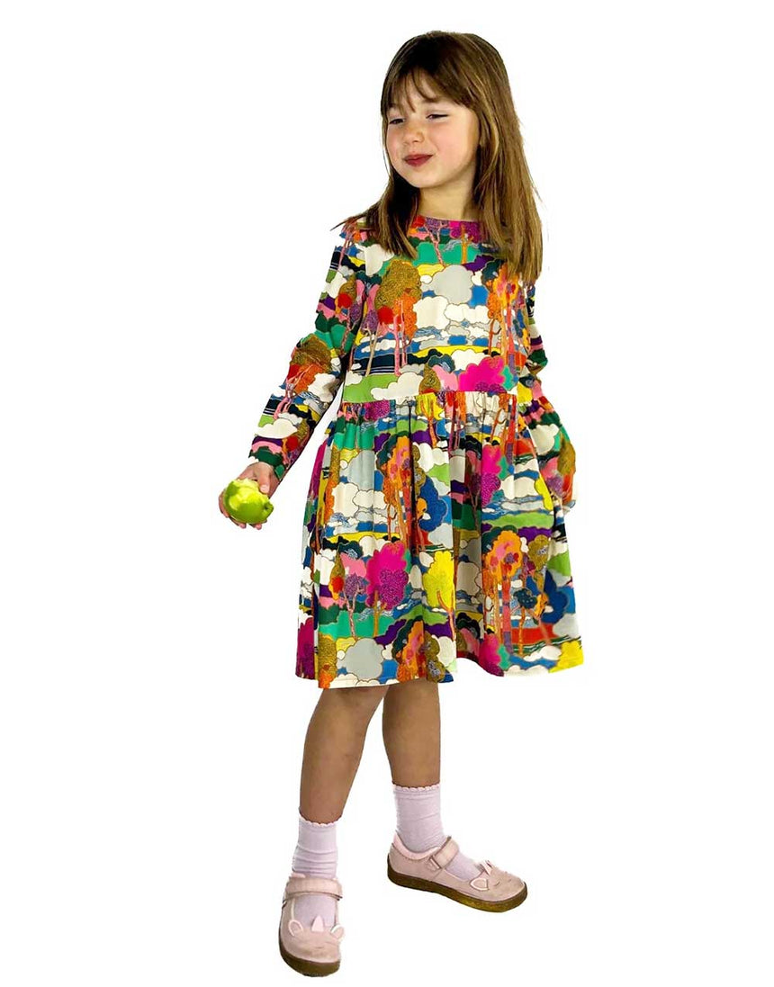 The May Dress Sewing Kit, Prospect Road Liberty Print (Ages 2-7)