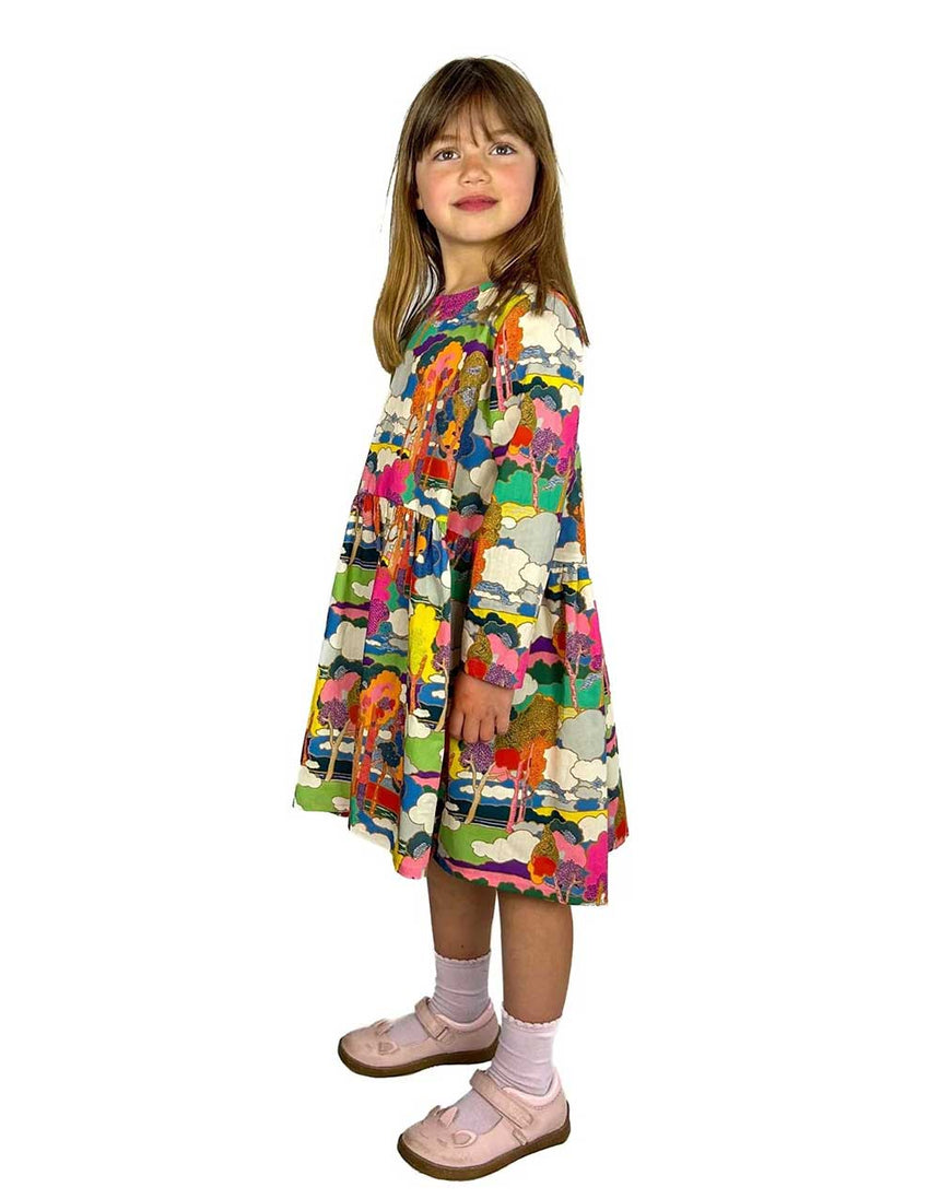 The May Dress Sewing Kit, Prospect Road Liberty Print (Ages 2-7)