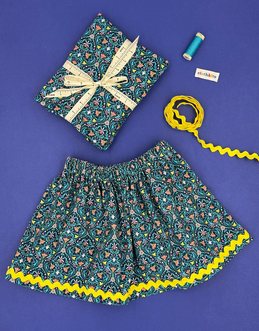 Clothkits® Easy Gathered Skirt Dressmaking Kit, Liberty Corduroy