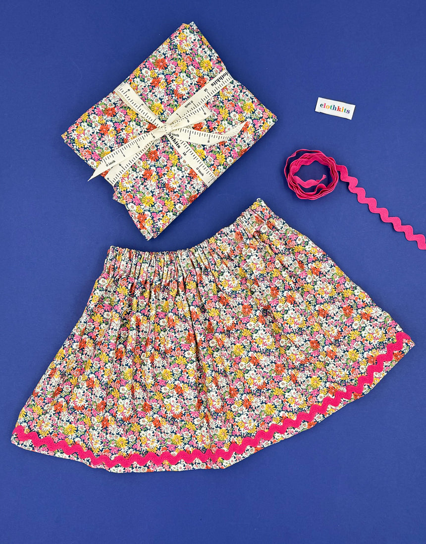 Clothkits® Easy Gathered Skirt Dressmaking Kit, Liberty Corduroy