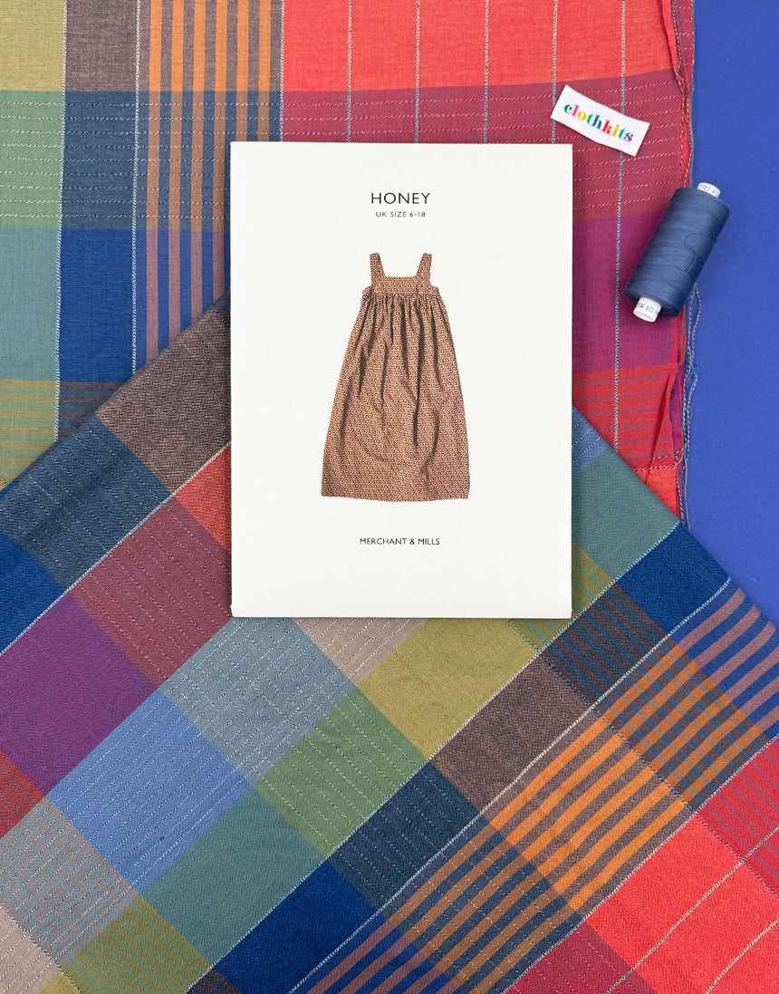 Honey Sundress Dressmaking Kit in Evelyn Check Cotton, Merchant & Mills