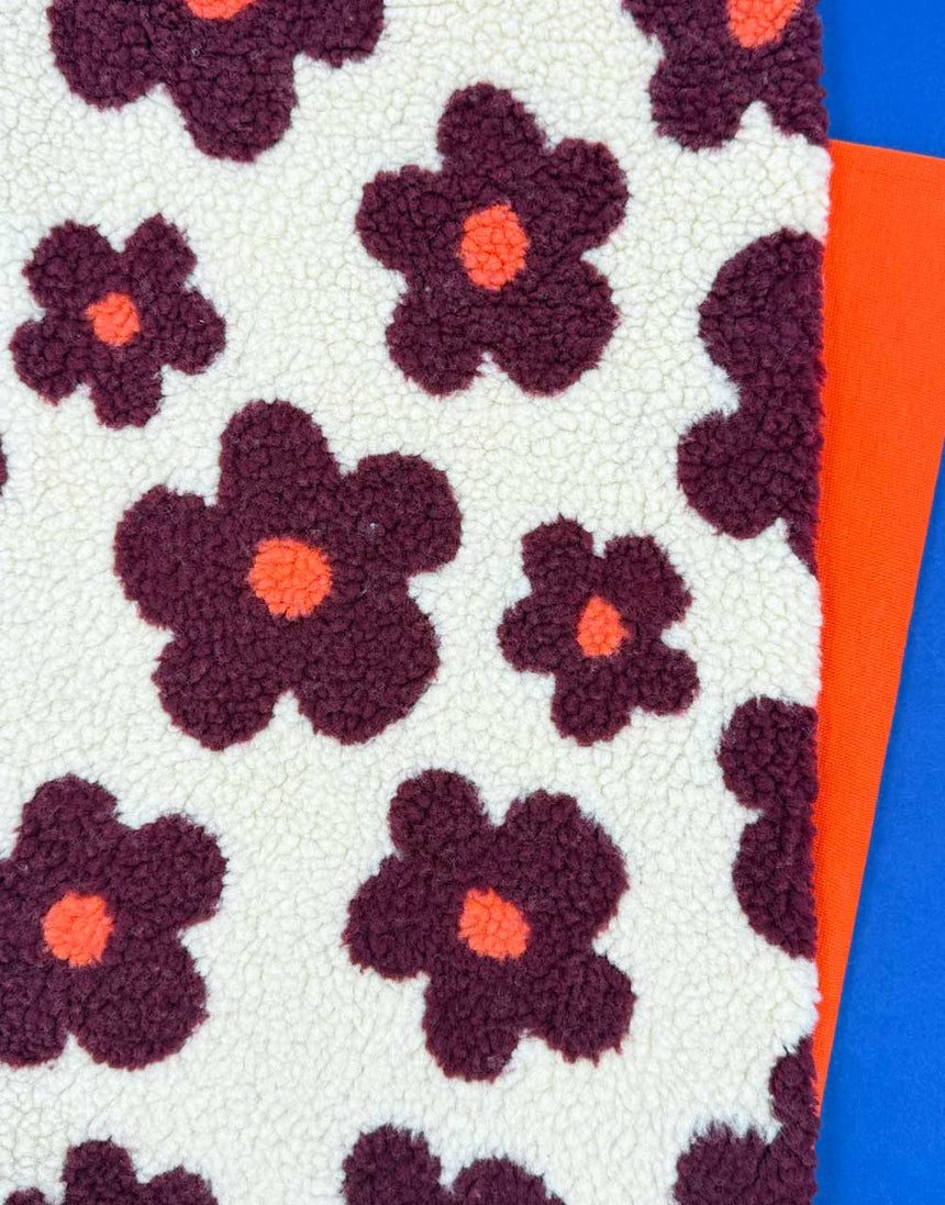 Aspen Kids Groovy Bloom Teddy Fleece Jumper Kit, Pattern Paper Scissors