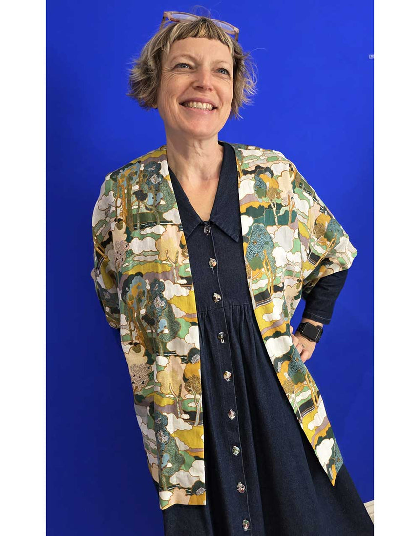 Clothkits® Simple Robe Dressmaking Kit in Liberty Prospect Road Linen