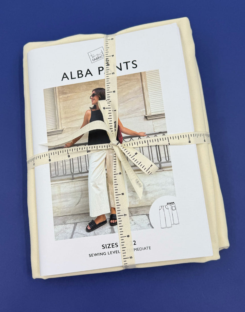 Light Gabardine Alba Trousers Complete Dressmaking Kit, Tessuti