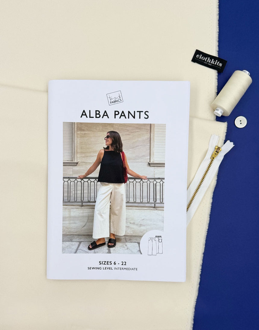 Light Gabardine Alba Trousers Complete Dressmaking Kit, Tessuti