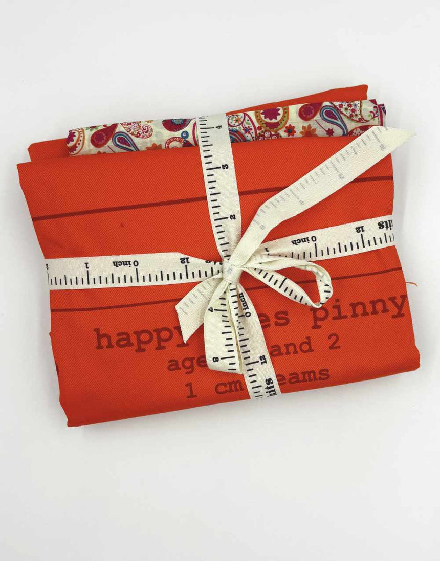 Orange Happy Bee Clothkits® Pinny Dress Children's Dressmaking Kit, Ages 1-2