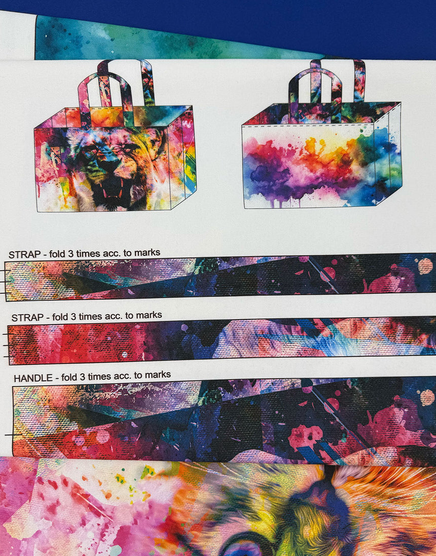 Colourwash Cat Canvas Makers Bag Sewing Kit