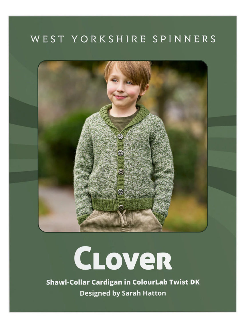 Clover Shawl Collar Knitting Pattern for ColourLab Twist DK Yarn