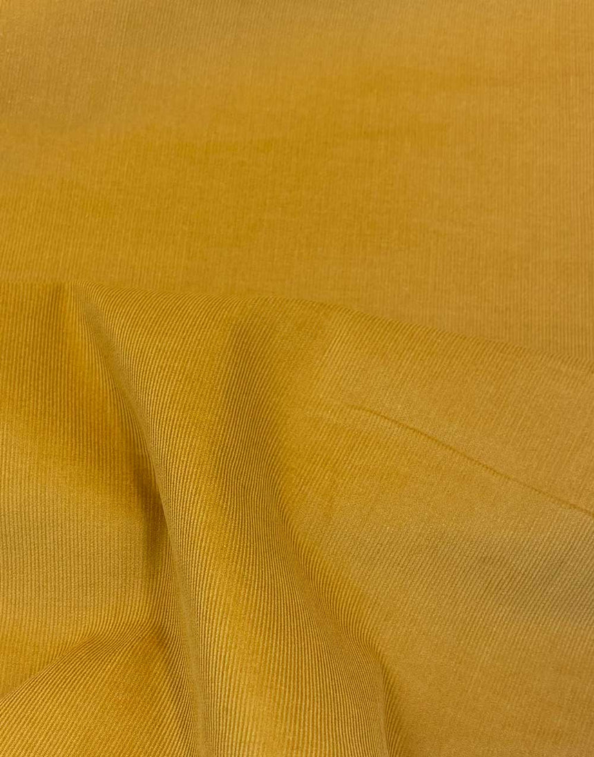 Ochre Cotton 21 Wale Cotton Needlecord Fabric