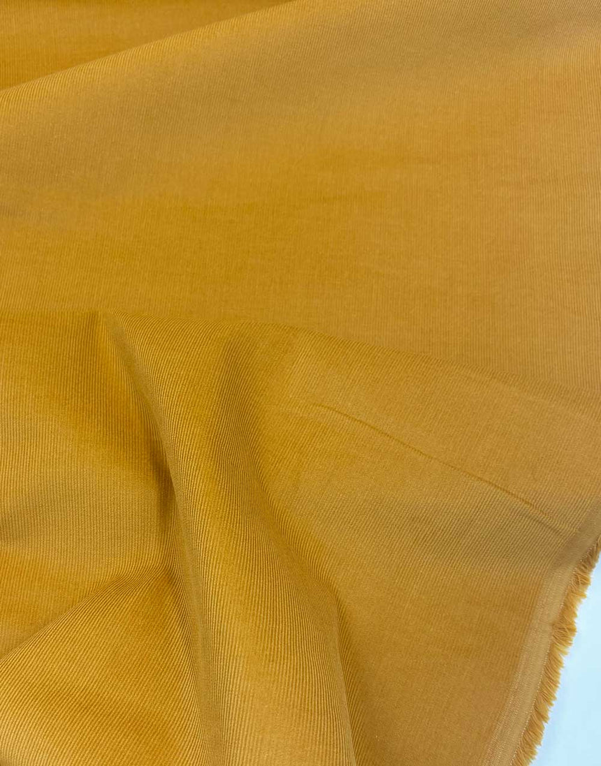 Ochre Cotton 21 Wale Cotton Needlecord Fabric
