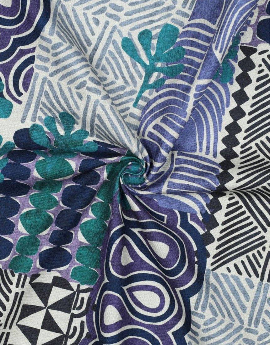 Indigo Ritual Cotton Canvas Fabric