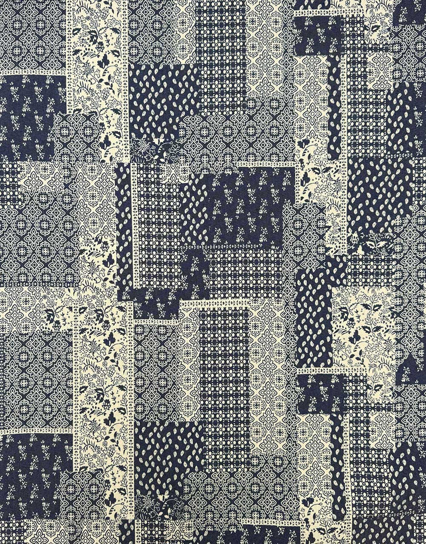 Patchwork Printed Chambray Fabric