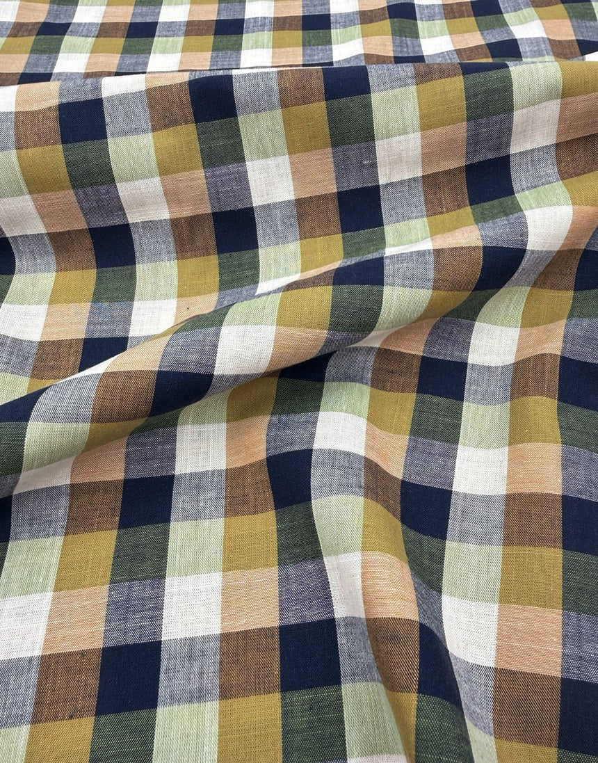 Harvest Field Yarn-Dyed Check Cotton Fabric