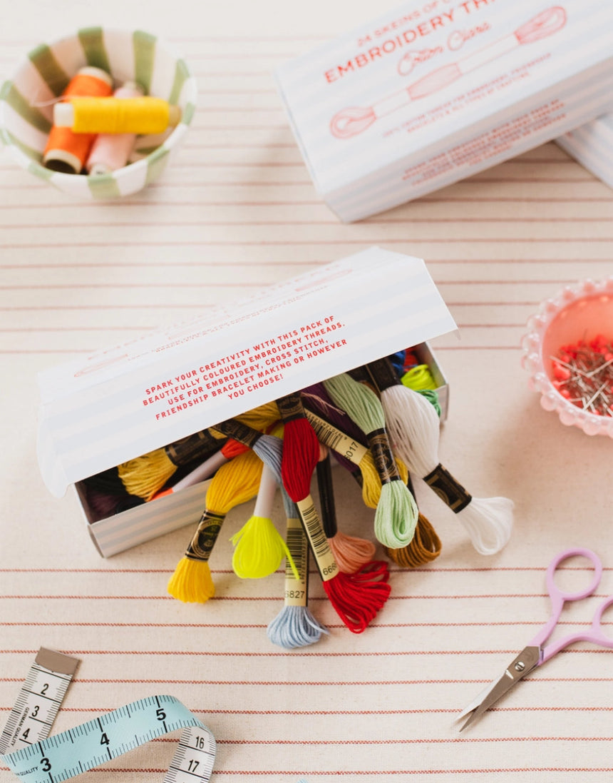24 Cotton Embroidery Skeins Bumper Pack, Cotton Clara