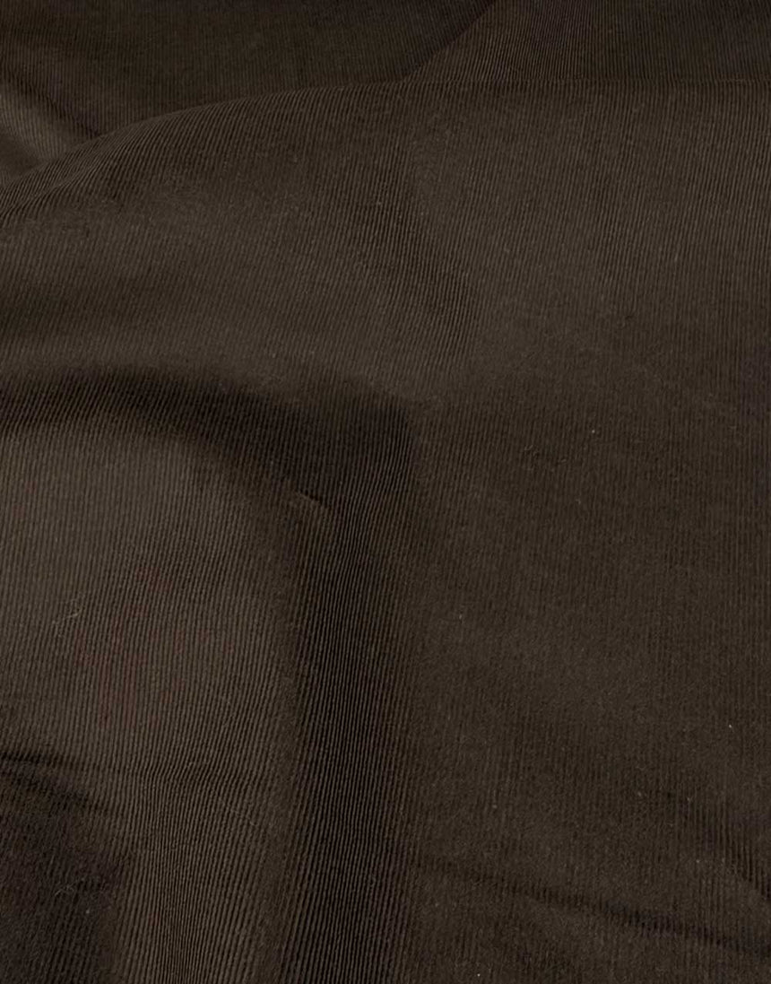 Chocolate Brown Cotton 21 Wale Cotton Needlecord Fabric