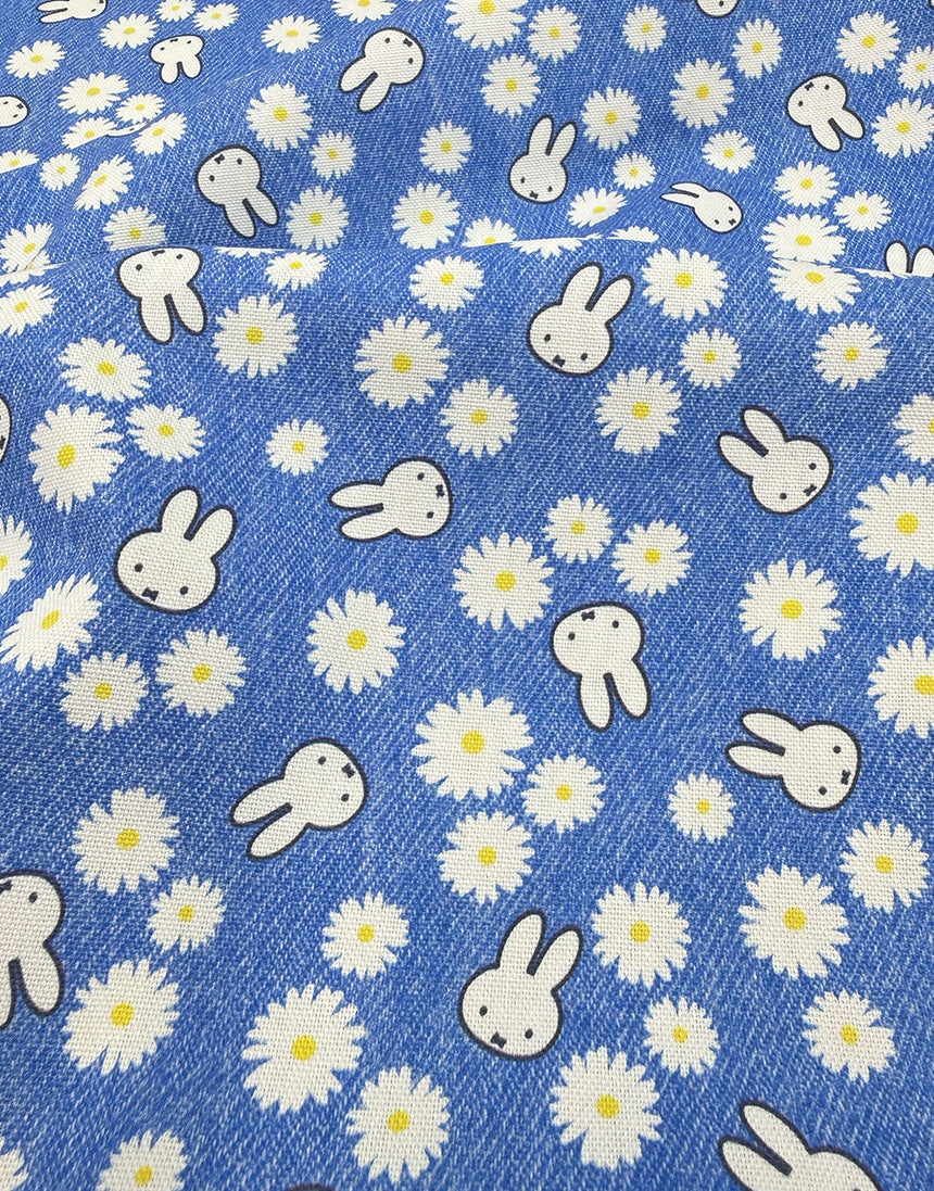 Miffy Daisy Cotton Canvas Fabric