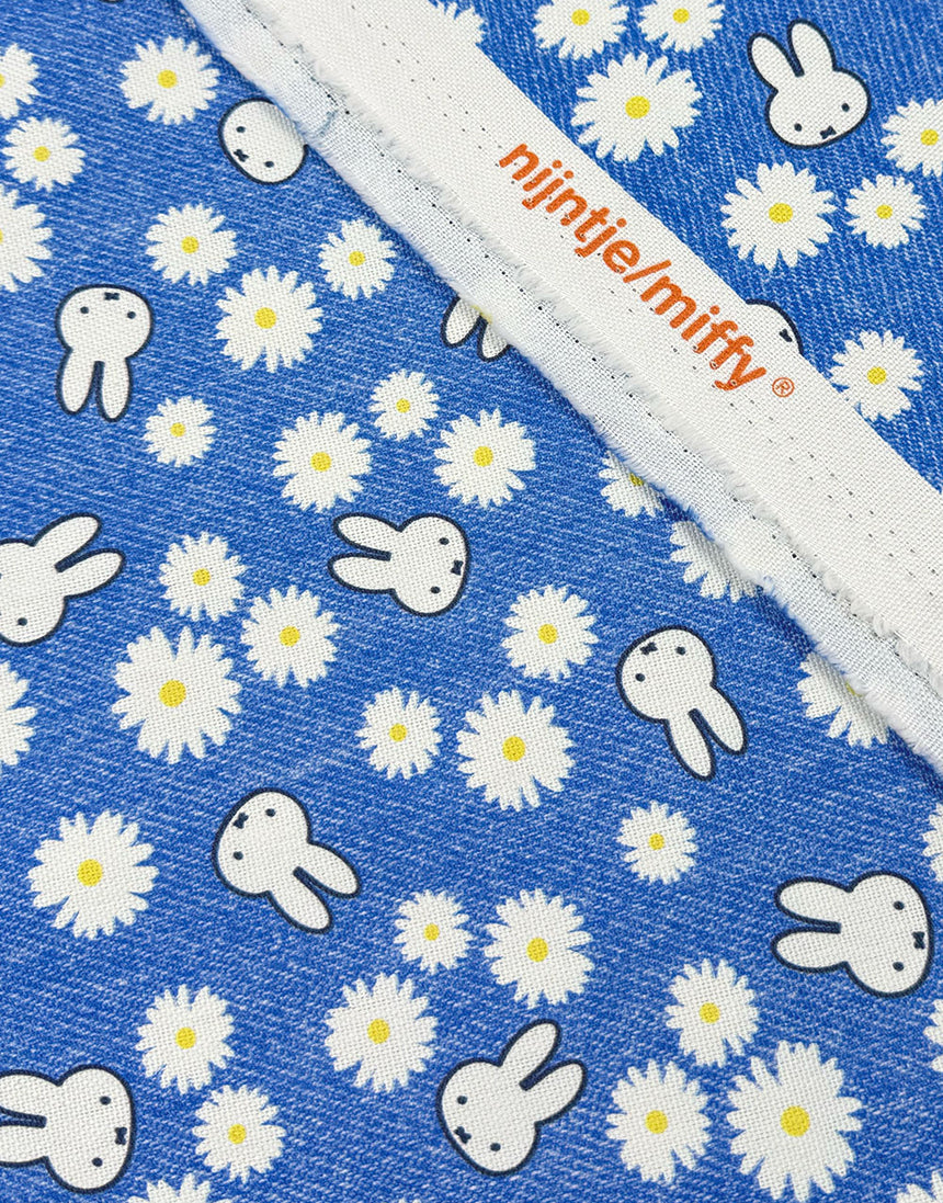Miffy Daisy Cotton Canvas Fabric