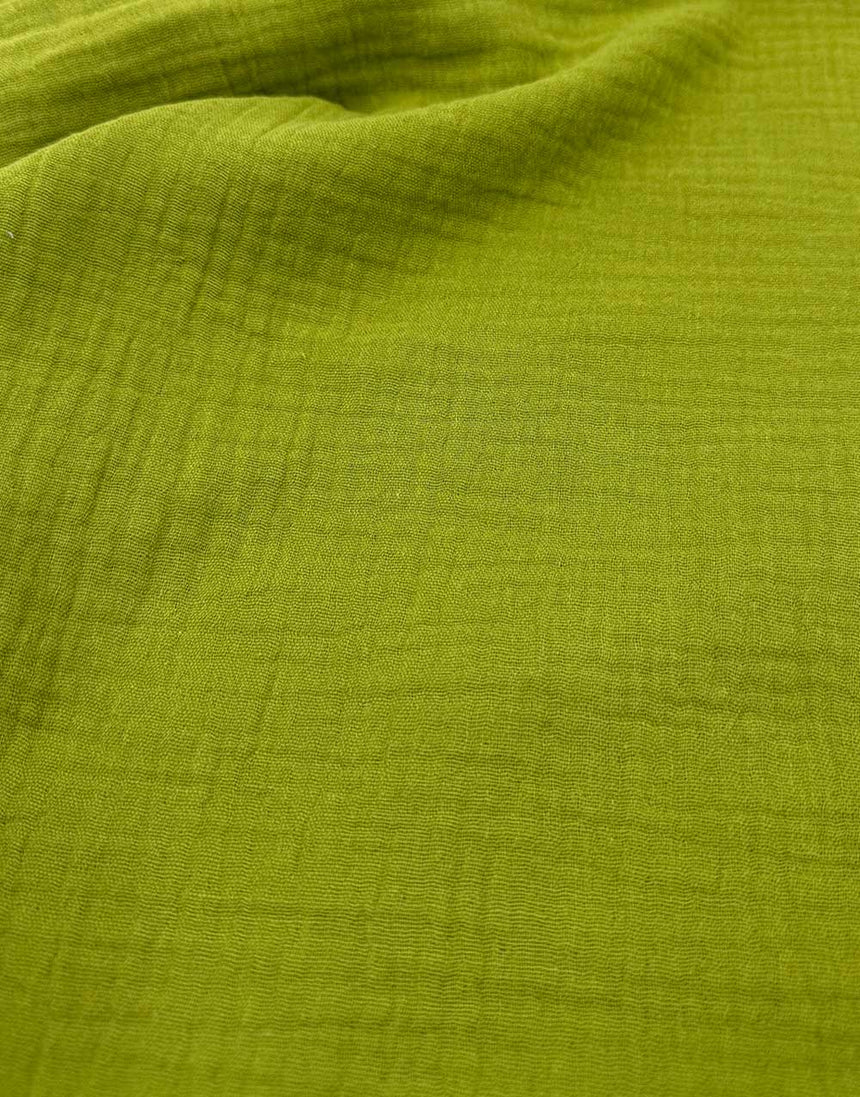 Cactus Green Cotton Double Gauze Fabric