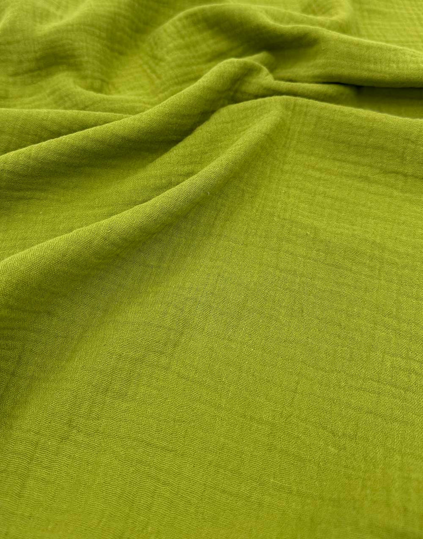 Cactus Green Cotton Double Gauze Fabric