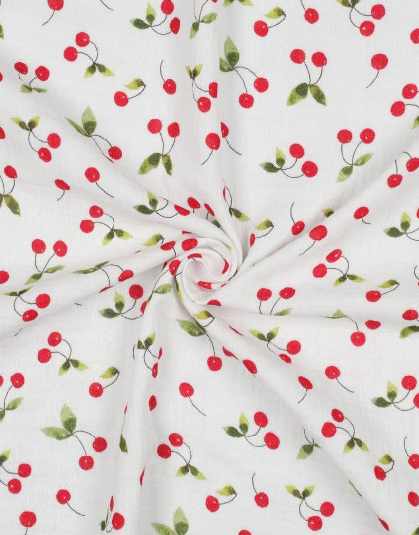 Cherry Cotton Double Gauze Fabric