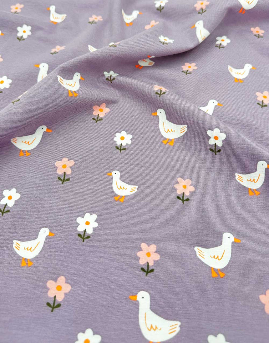 Daisy Duckling Organic Cotton Jersey Fabric