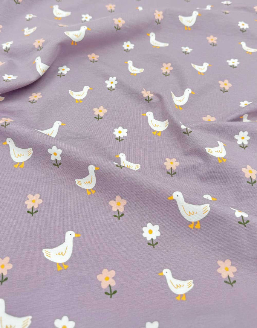Daisy Duckling Organic Cotton Jersey Fabric