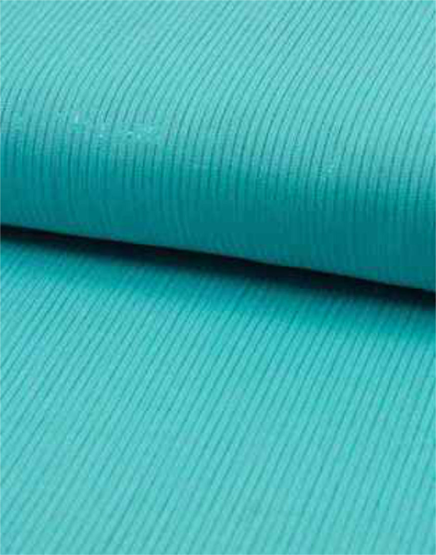 Turquoise Metallic Stripe Cotton Muslin Fabric