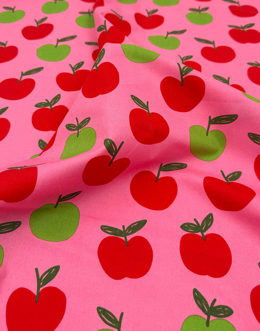 Pink Apple Cotton Poplin Fabric